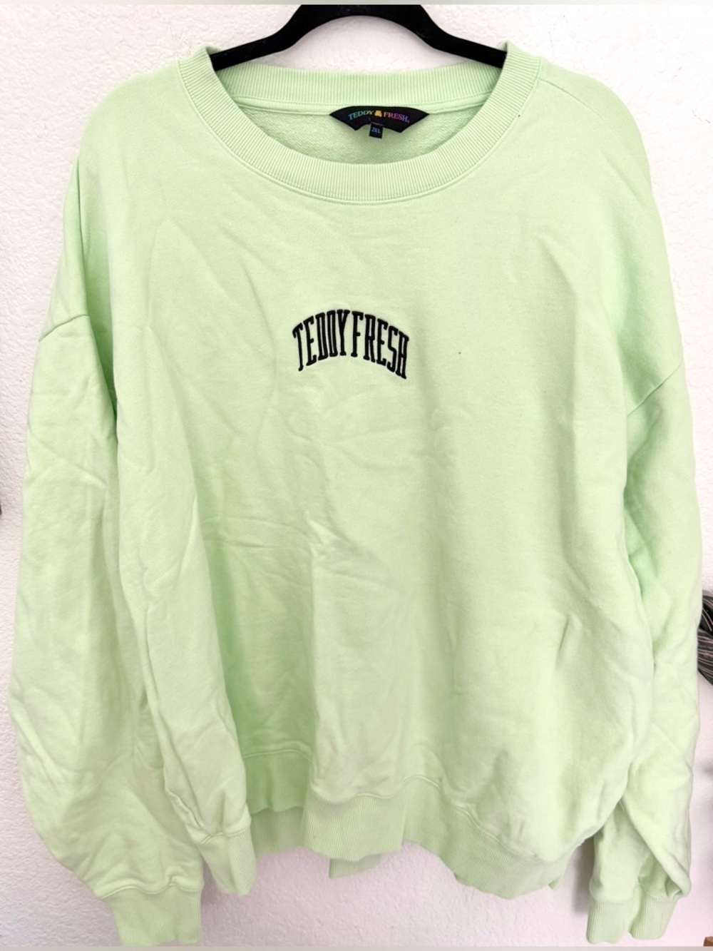 Teddy Fresh Crew Neck Sweatshirt Graphic Embroidered Teddy Bear XXL